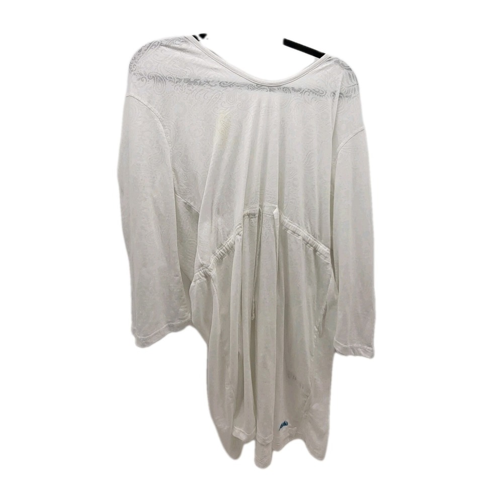 Cabela Swimsuit Cover Up Drawstring Waist Women's Sheer White XL